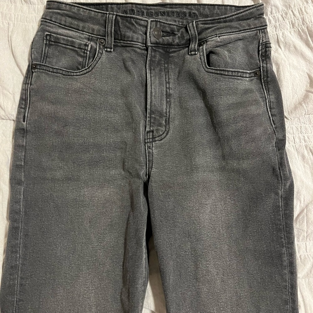 American Eagle Stretch Mom Jeans in Black
